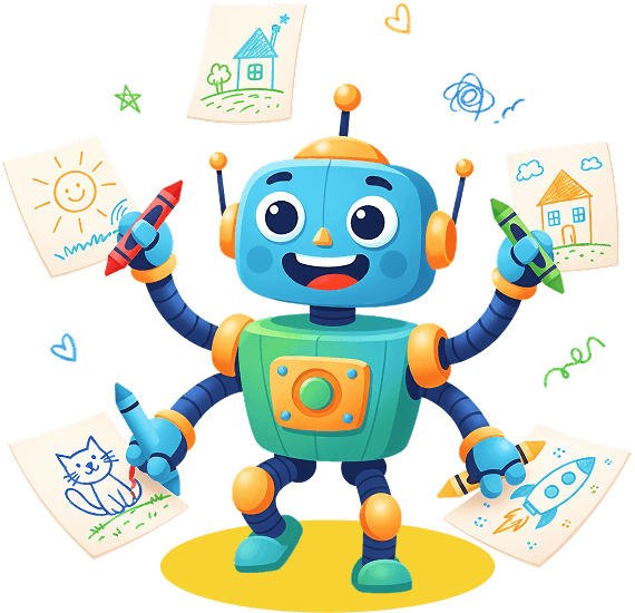 Robot with pictures